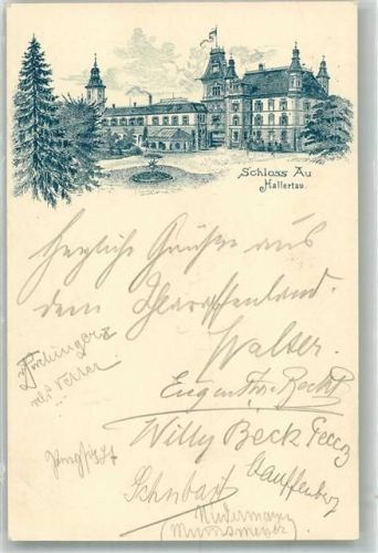 Au 1900 Adelskorrespondenz Schloss Au