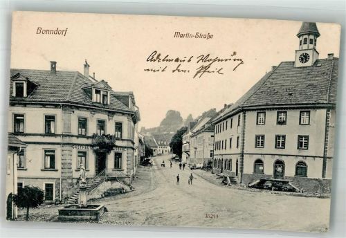 Bonndorf 1911 Martin-Strasse Gasthaus zur Sonne Brunnen
