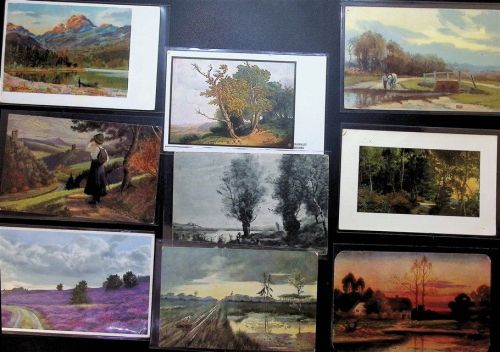Lot mit 19 AK Künstlerkarten Landschaften