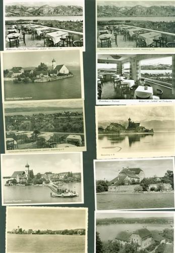 Wasserburg Lot mit 36 AK Seegarten-Hotel Krone einige mehrfach Verlag Metz