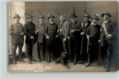 Roßwein 1920 Fastnachtsvergnügen "Arrion" Jagdhund