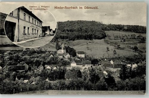 Nieder-Beerbach 1915 Gasthaus-Metzgerei Lautenschläger