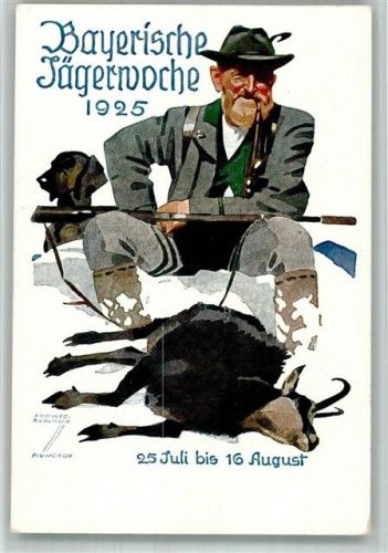 München 1925 Jagd Bayr. Jägerwoche Jagdhund