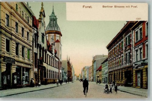 Forst Berliner Straße mit Post Fahrrad