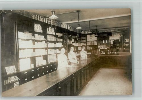 Heidenau 1911 Geschäft Foto AK Ort handschriftlich