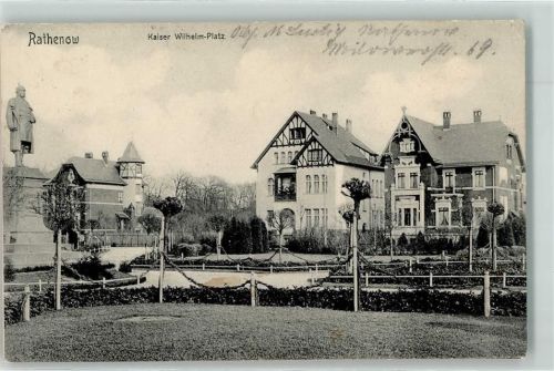 Rathenow 1907 Kaiser Wilhelm-Platz Denkmal Kaiser Wilhelm I.