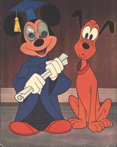 Micky Maus mit Augen aus Plastik, beweglich, 1 Auge defekt