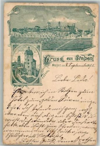Stolpen 1891 Bahnpost Pirna