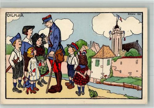 Colmar 1925 Serie 40 Verlag Gallais et Cie Nr,435 Paradis Tricolore Soldat Kinderspiele WK I