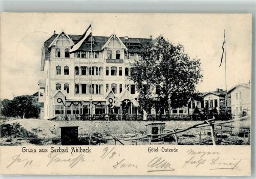 Seebad Ahlbeck 1904 Hotel Ostende Hotelstempel