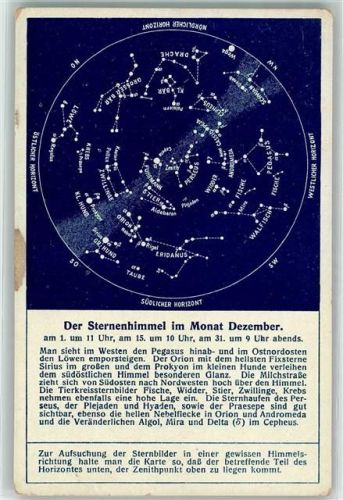 Serie Sternenhimmel in den 12 Monaten Dezember Tafel XII