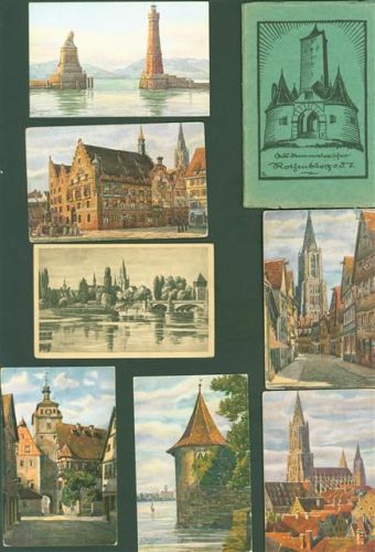 Lot mit 16 AK mit Leporello