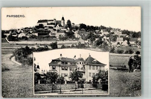 Parsberg 1912 Neues Schulhaus Burg Parsberg
