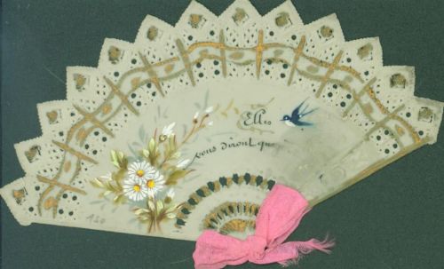 Bildkarte aus Kunststoff mit echter Stoffschleife 12,5 x 7,5 cm