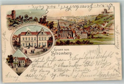 Stromberg 1900 Gasthaus zur Post Burgruine