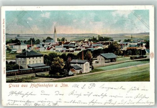Pfaffenhofen 1901 Bahnhof Eisenbahn
