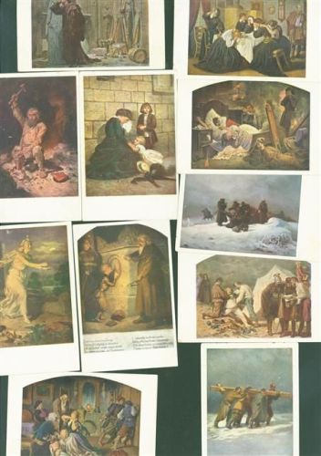 Lot mit 11 AK sign. A. Grottger Religion