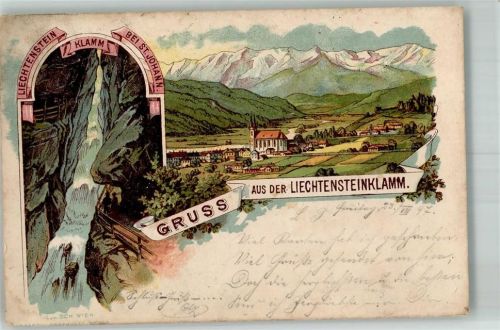 St. Johann 1897 Lichtensteinerklamm