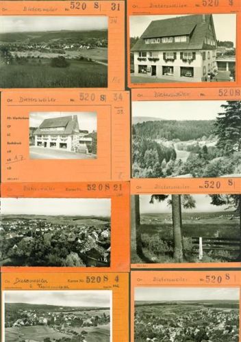 Dietersweiler Lot mit 29 Musterkarten Original aus dem Metzverlag Bestellvorgänge Auflagenzahlen