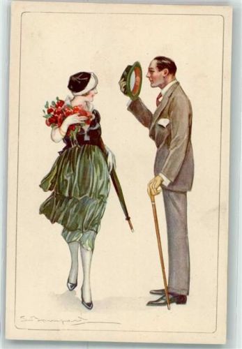 Frau mit Rosen Mann Nr.1684-4