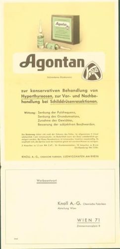 Ludwigshafen Knoll in Wien Agontan mit Antwortkarte
