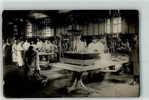 1916 Industrie Schlachthaus Kriegsgefangene? Militär WK I