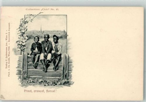 1900 Nr. 49 Schwarzafrikaner Fotokunst Ch. Scolik Wien