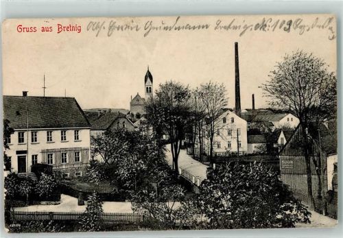 Bretnig 1915 Kirche Fabrik Zigarette