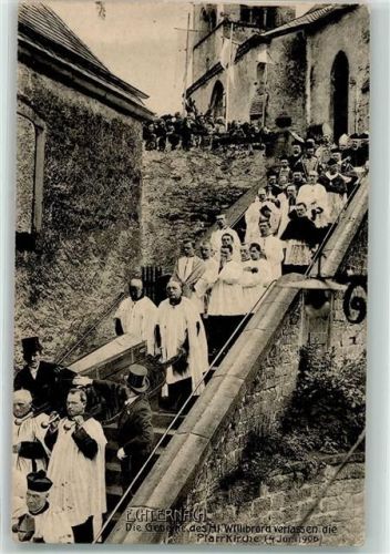 Echternach 1908 die Gebeine des Willibrod verlassen die Pfarrkirche
