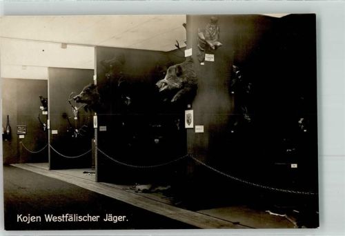 Düsseldorf 1925 Fischerei Ausstellung Kojen Westfälischer Jäger AK