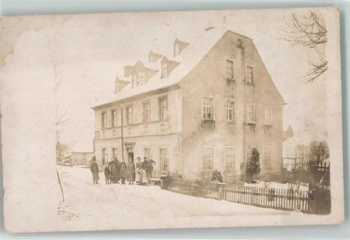 01796 O8300 Pirna Privatfoto AK Winter Wohnhaus Ort lt. Fotograf