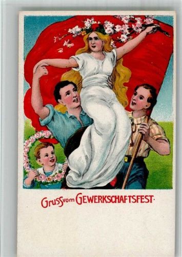 1. Mai Fest Fahnenträger Verlag Alfred Jahn Leipzig