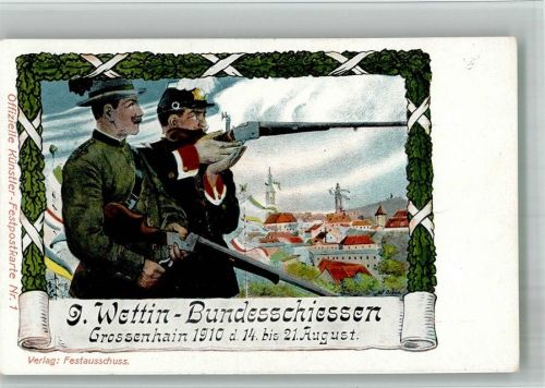 Großenhain 1910 J. Wettin offiz. Künstler Festkarte sign. Willy Jähne Kunstgeschichte Dresden