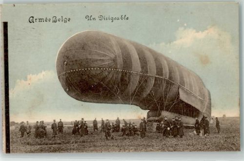 1921 Militär Belge Un Dirigeable Fesselballon