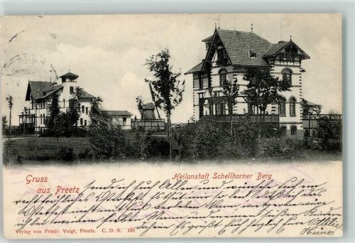 Preetz 1902 Heilanstalt Schellhorner Berg Windmühle