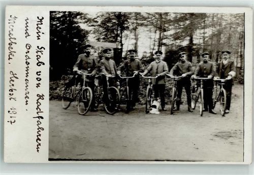 WK I Stab von Radfahrern und Ardonanzen 1917 Fahrrad