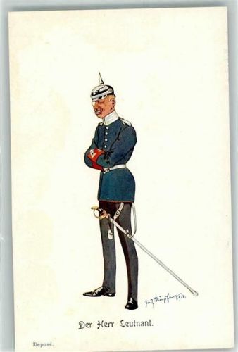 Der Herr Leutnant Pickelhaube Uniform BKW I Nr 749-2