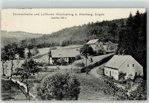 Hirschsprung 1912 Sommerfrische Luftkurort Seehöhe 650 m