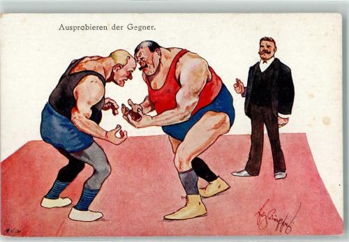 BKWI 492-3 Ringen Humor AK