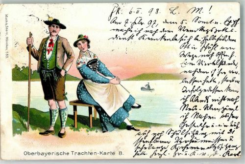 1898 Serie Oberbayr. Trachten Karte Nr. 8 Verlag Moch & Stern Nr. 583