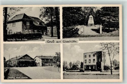 Glashütte Kaufhaus Alwin Priess Gasthaus Adolf Stubbe Gruss