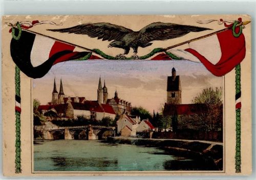 Merseburg 1916 Ort lt. Stempel Schwarz-Weiß-Rot