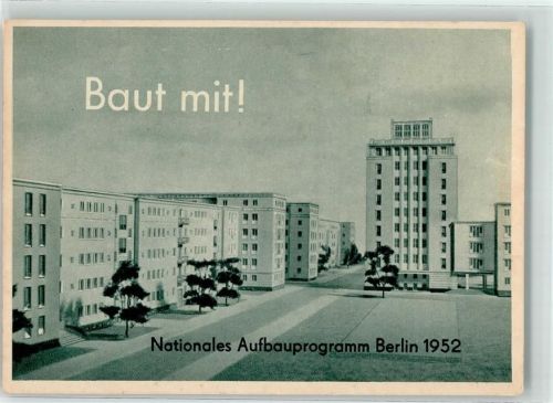 Friedrichshain Moderne und Neoklassizismus Aufbauprogramm Berlin 1952 Modell Weberwiese
