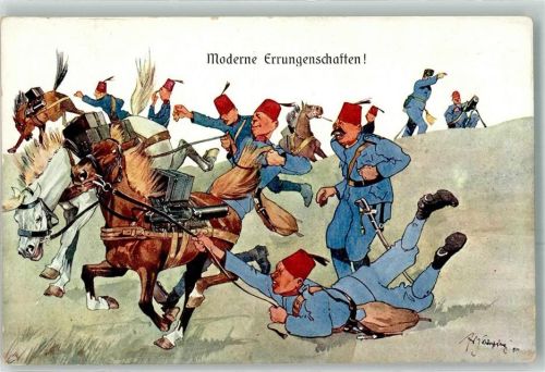 Humor Moderne Eigenschaften Militär Frankreich Pferde WK I B.K.W.I. Nr.346-2