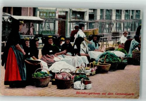 Minden Marktszene Bückeburger Gemüsemarkt Trachten