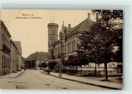 Horn-Bad Meinberg Mittelstraße mit Gasthaus Ratskeller H. Rubin & Co. 15716