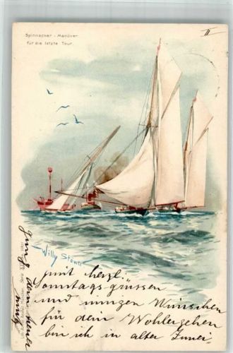 1899 Spinnacker Manöver Segelboote