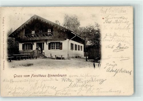 Rinnenbrunn 1903 Gasthaus Forsthaus Rinnenbrunn