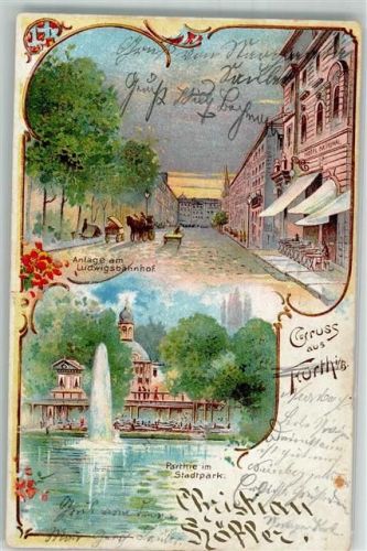 Fürth 1904 Anlage am Ludwigsbahnhof Im Sradtpark