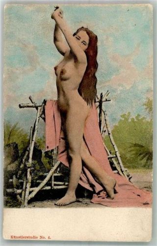 1900 Künstlerstudio Nr. 4 Nackte Frau